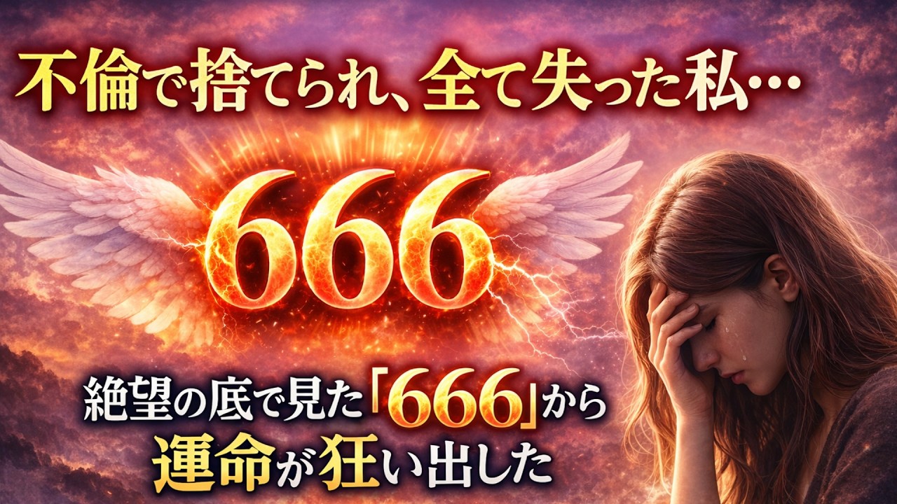 不倫で捨てられ、全て失った私…絶望の底で見た「666」から運命が狂い出した