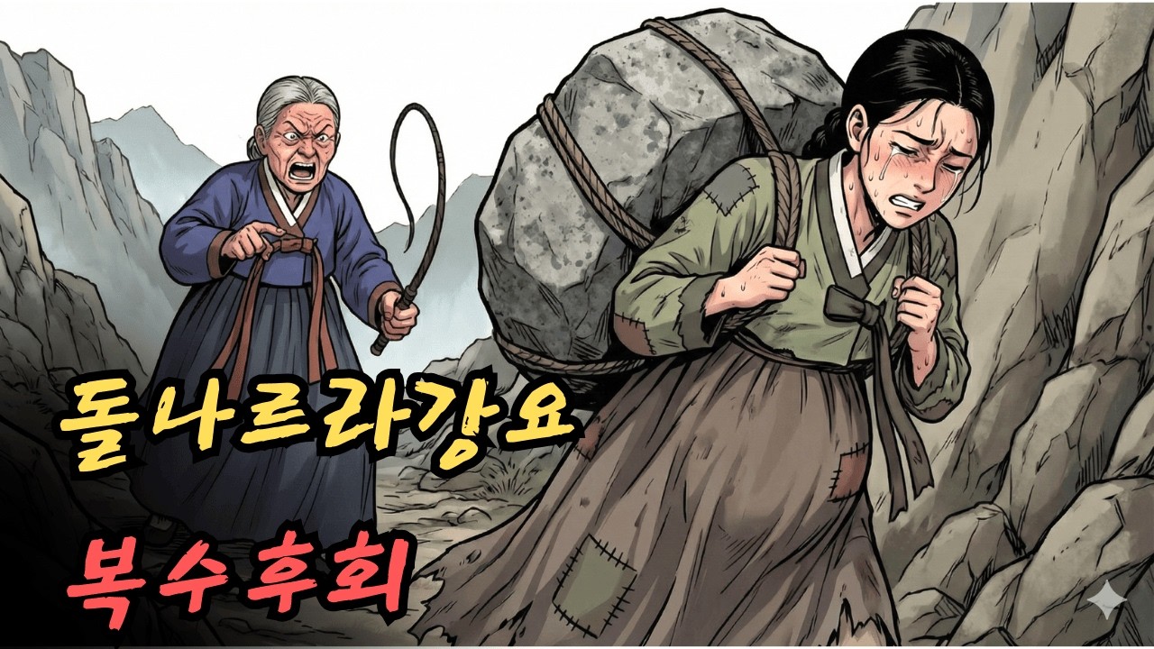 시어머니는 임신한 며느리에게 숲으로 돌을 나르도록 강요했고, 며느리의 복수로 시어머니는 자신의 행동을 후회하게 되었다. |민담 |전설 |설화 |옛날이야기 |오디오북