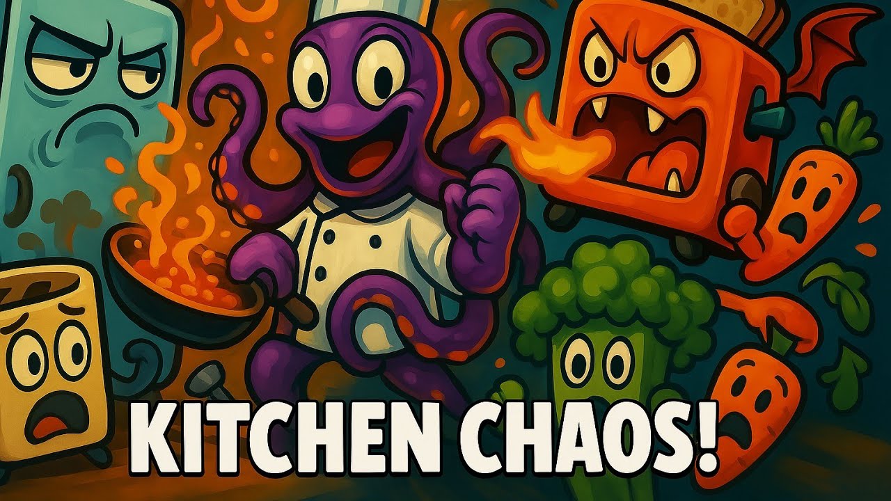 Kitchen Chaos Unleashed! 🤪 Hilarious Animated Song for the Whole Family!