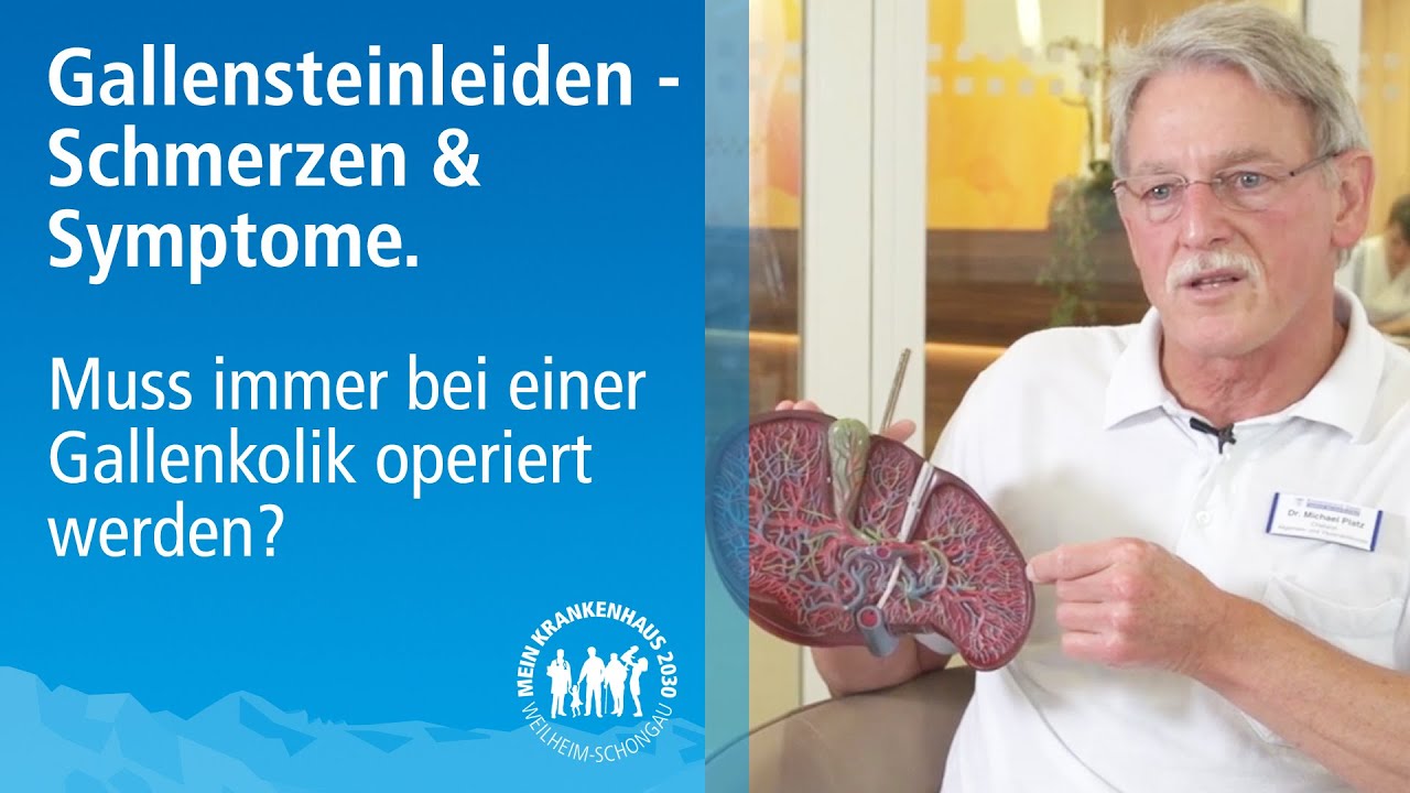 Gallenstein Schmerzen und Symptome | Muss bei einer Gallenkolik operiert werden?