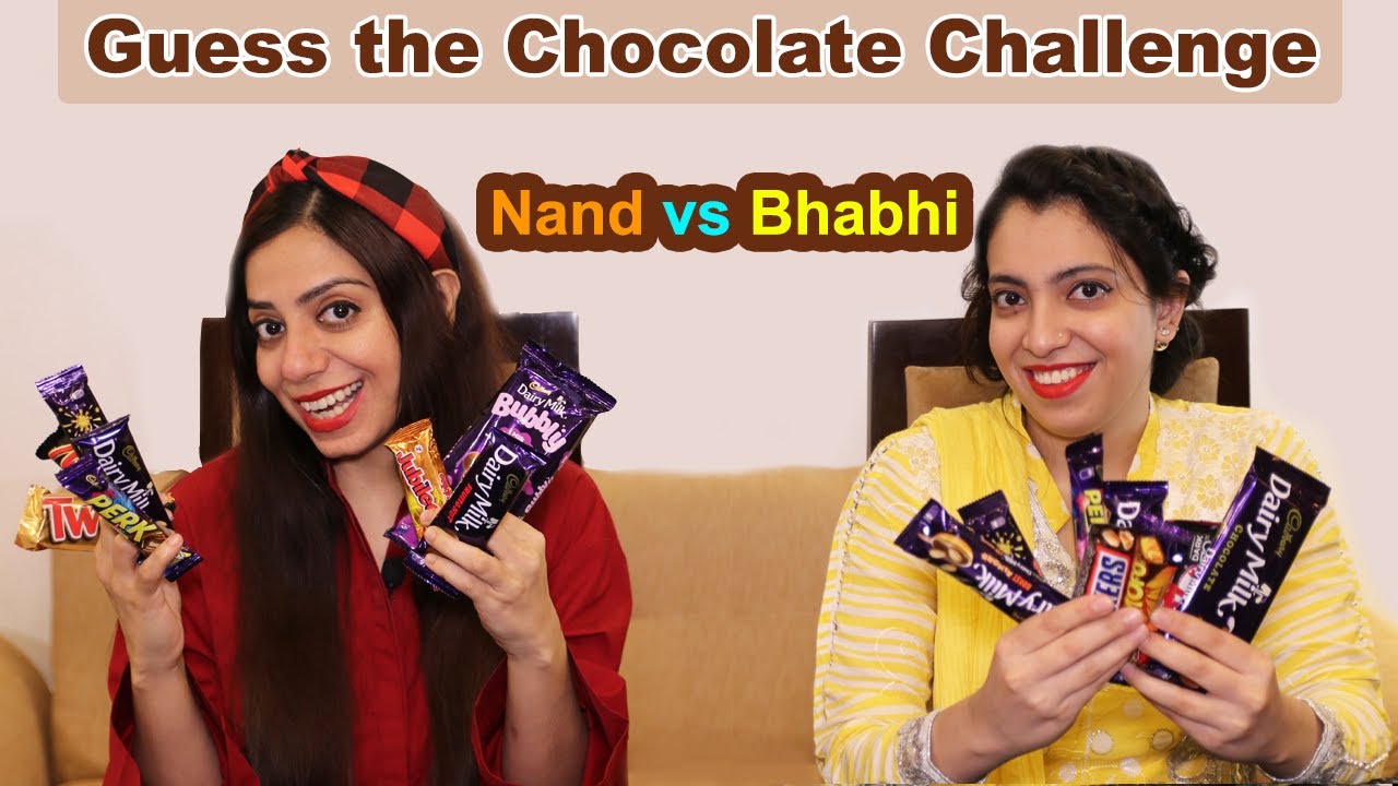 Guess the Chocolate Challenge Between Nand & Bhabhi | Ayesha & Momina