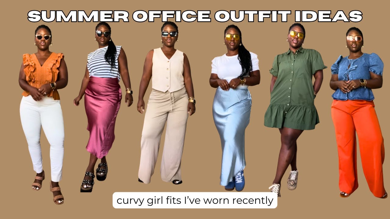 RECENT SUMMER OFFICE OUTFITS | curvy outfit ideas