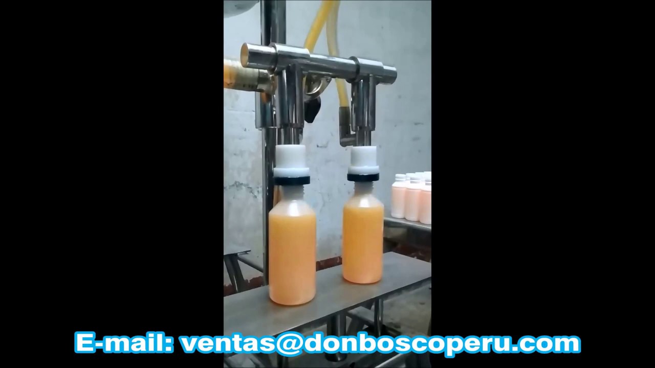 Maquina llenadora de 02 valvulas con pedal