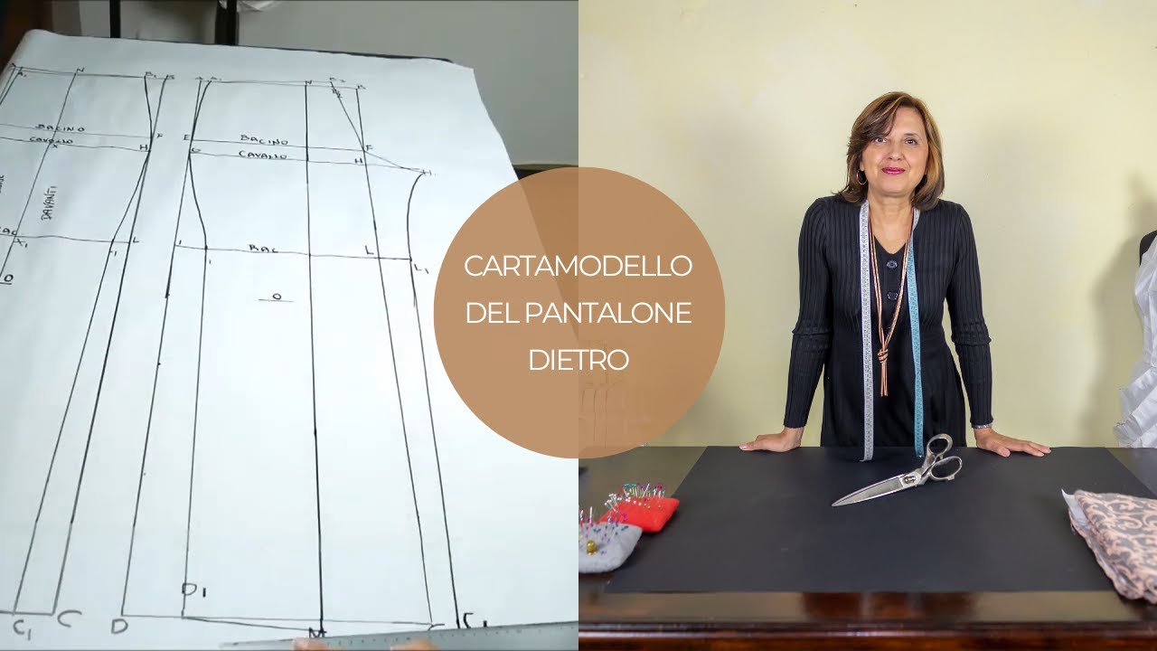 Cartamodello del pantalone dietro