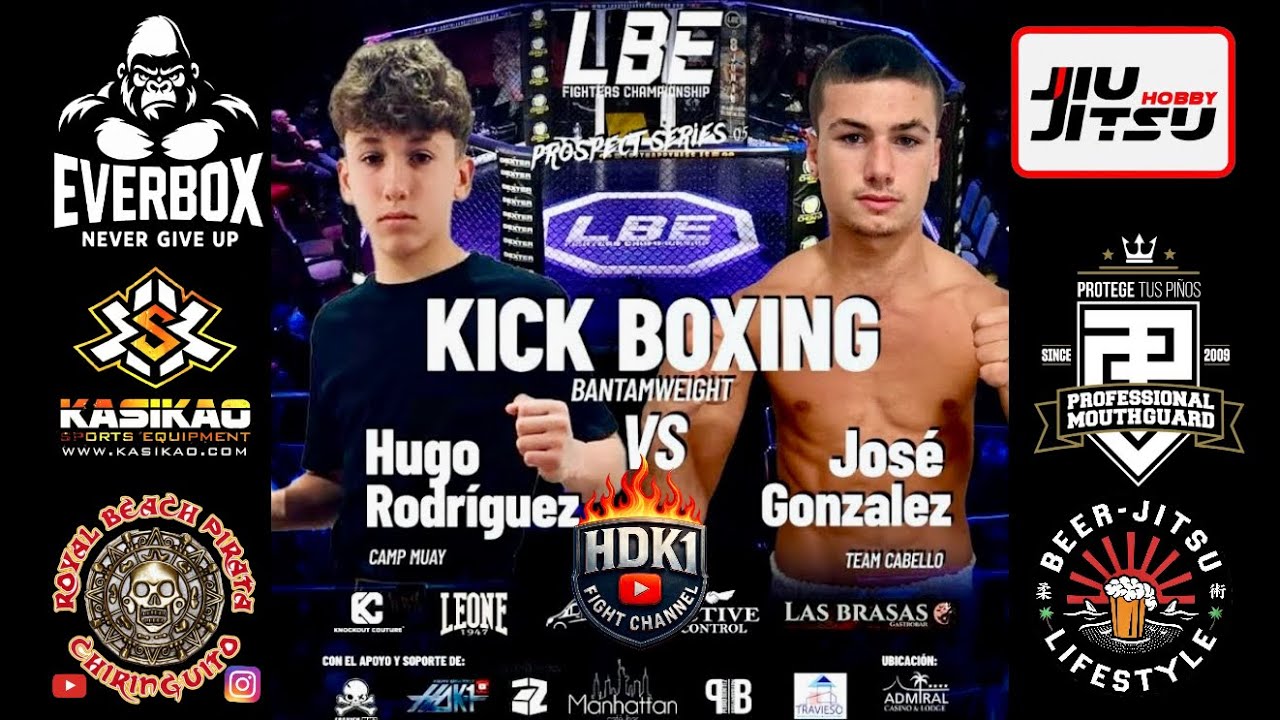 🔥 BATALLA DE JÓVENES GUERREROS! Hugo Rodríguez vs José González | Kick Boxing 54 kg – LBE Prospect