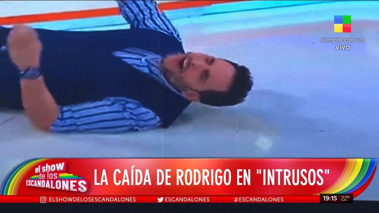 🤣 La ca&iacute;da de Rodrigo Lussich en Intrusos 🤣