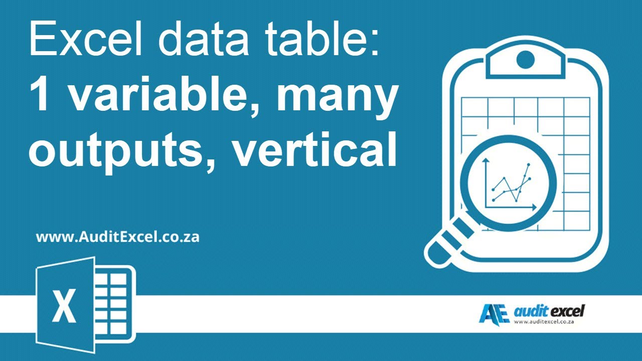 1 variable data table- multiple outputs & vertical