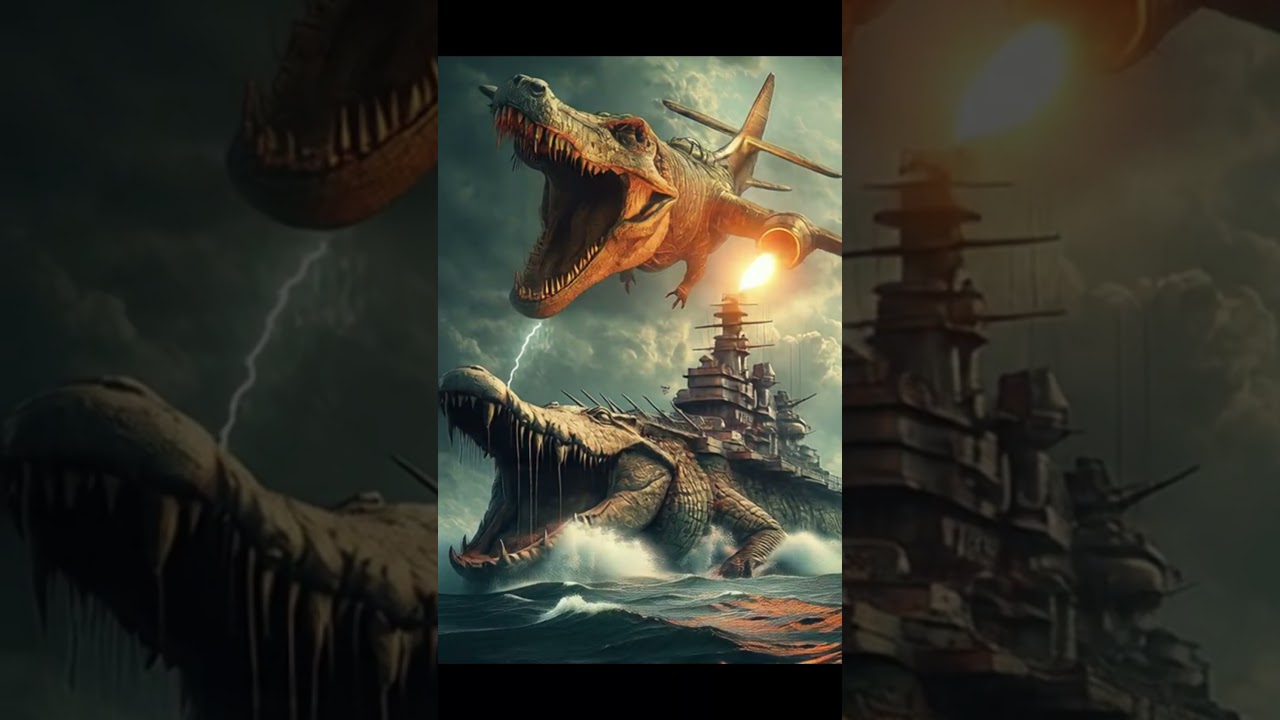 Nuclearo Dinosauro VS Crocodilo harbiy kemasi part 3 subscribe
