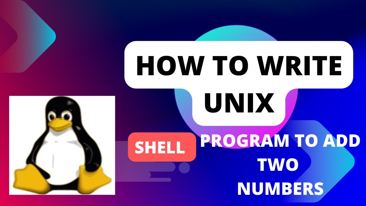 Как написать программу для командной оболочки Unix/Linux, которая вычисляет сумму двух чисел. Час...