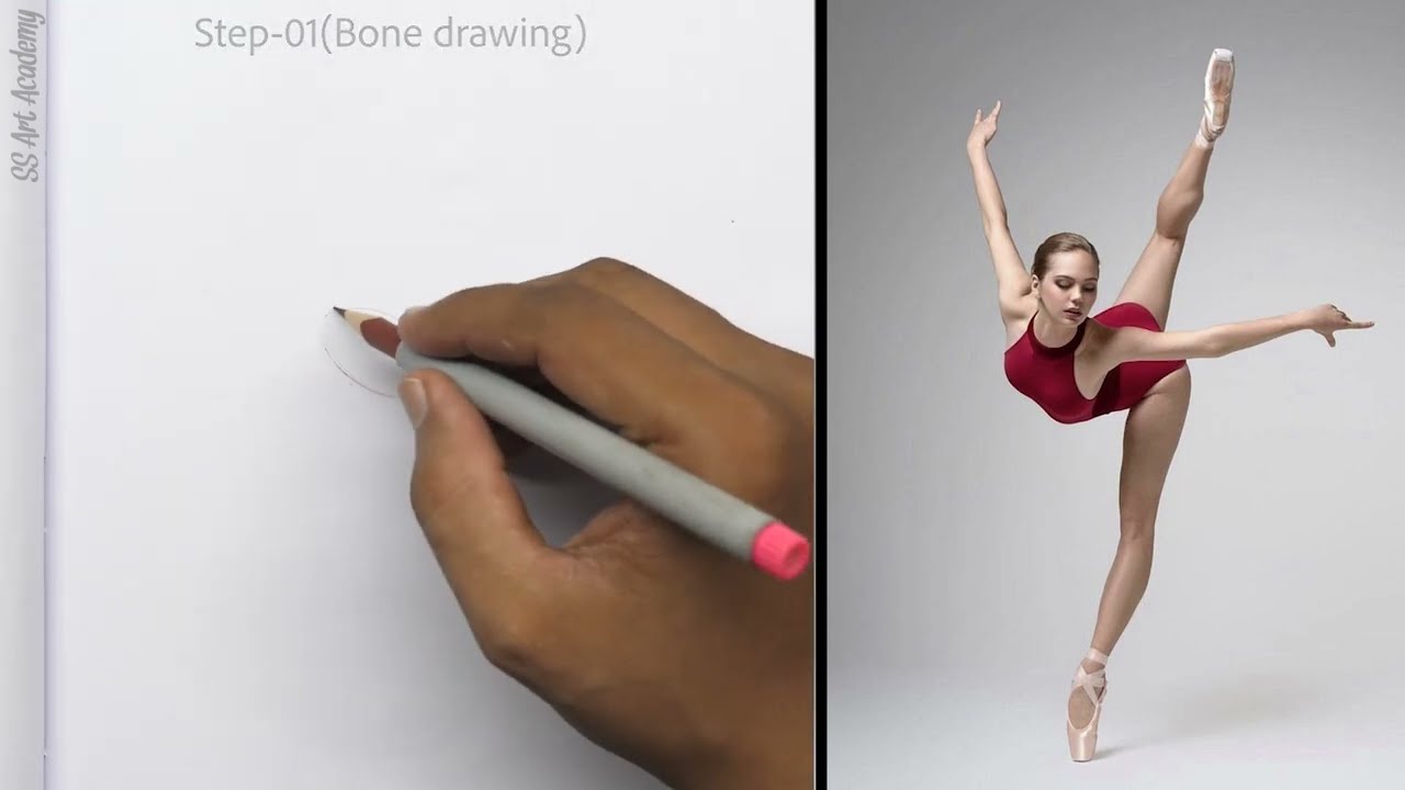How to practice Anatomy Pose drawing/ Figure Drawing step by step/ Gesture drawing