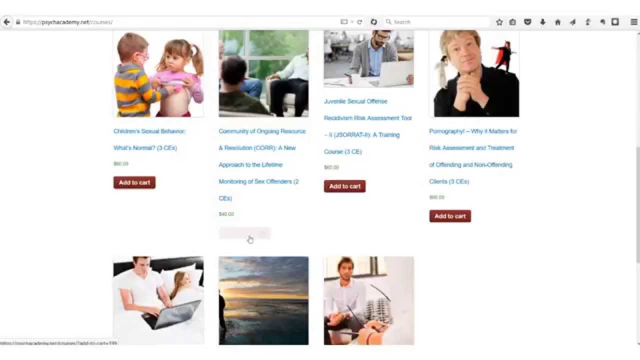 PsychAcademy:  How to Order a Course and Pay