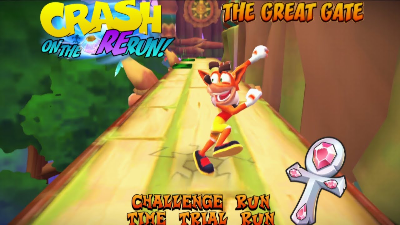 Crash Bandicoot On The ReRun: The Great Gate: Challange Run & Time Trial Run