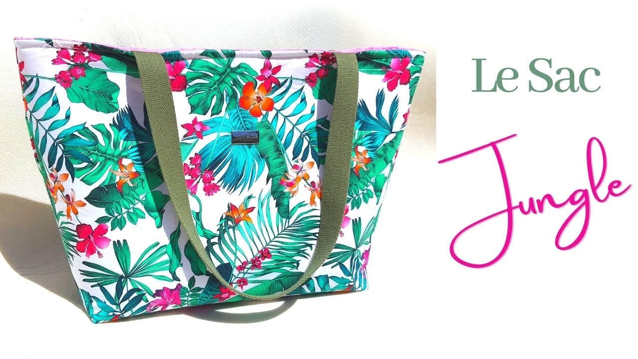 Tuto #diy facile : coudre le Sac cabas JUNGLE , un joli Tote Bag à réaliser rapidement 🥰