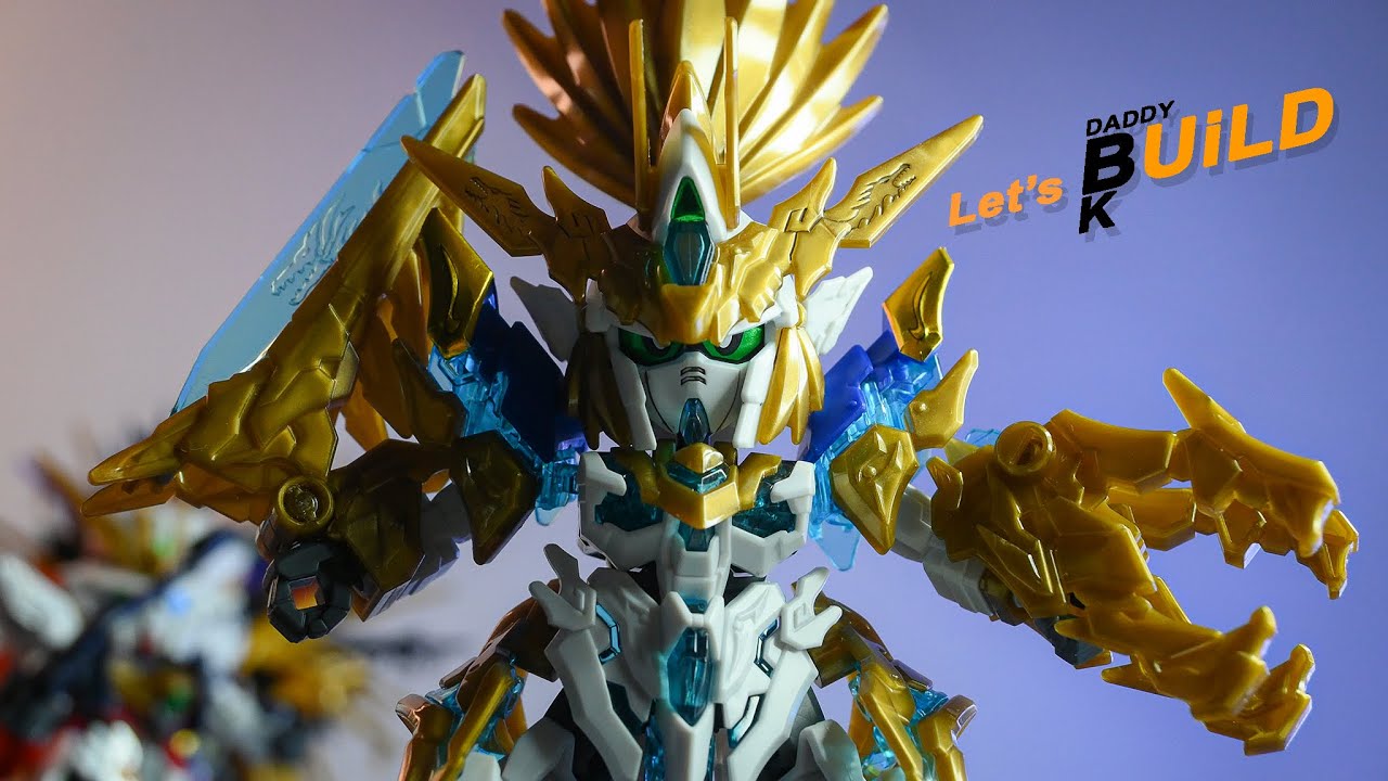SD Gundam World Heroes Long Zun Liu Bei Unicorn Gundam , SDW HEROES No.17 | ASMR Full Build Up
