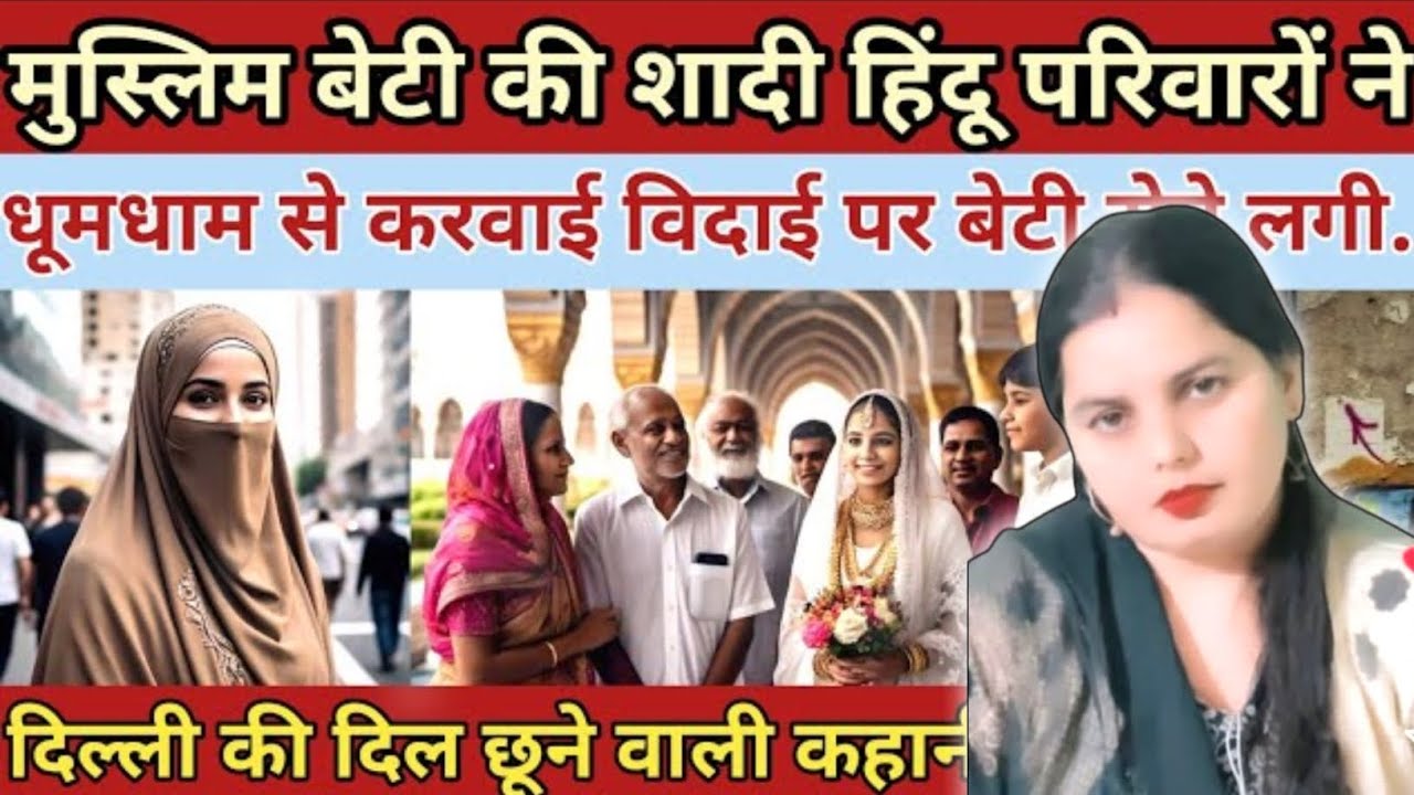 अनाथ मुस्लिम बेटी की शादी||हिंदू परिवारों ने धूमधाम से कराई| विदाई पर बेटी रोने लगी|Heart Touching
