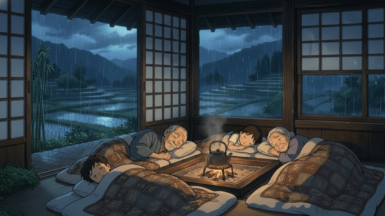 A Summer Day With Grandparents On The Farm — Harvest, Rain, And Warm Nights | Studio Ghibli Style
