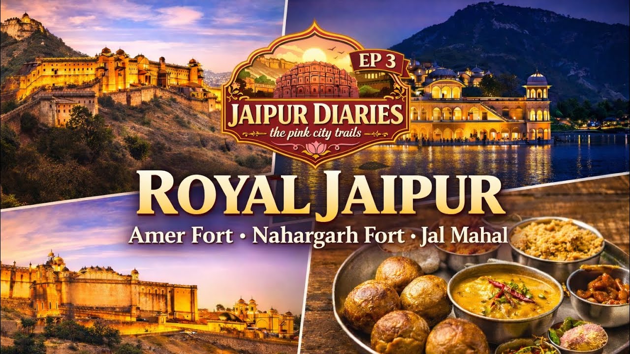 Royal Jaipur: Amer Fort, Nahargarh & Jal Mahal | Rajasthani Thali |  The Pink City Trails EP 3