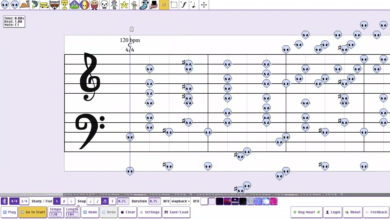 Mario Paint Composer - Old Songs Precure 2004