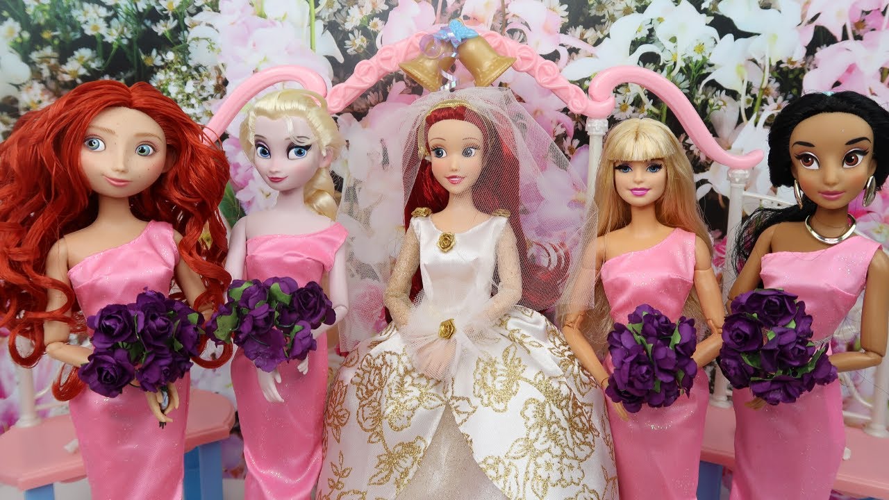 💙Little Mermaid Barbie Doll Wedding Day💙Barbie Doll Princess Wedding Day and Dancing💙