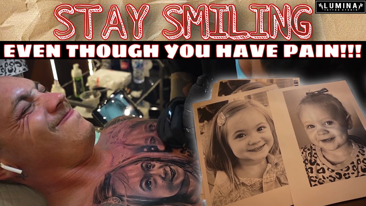 A FATHER'S STRUGGLE! PORTRAIT TATTOO OF 2 BELOVED DAUGHTERS