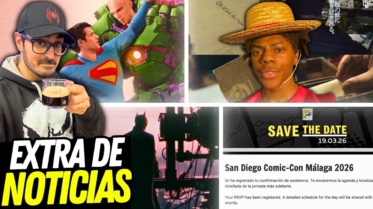 A la caza del ONE PIECE (REAL), posible VOLDEMORT, rodaje BATMAN y SUPERMAN, presentan SDCC MÁLAGA