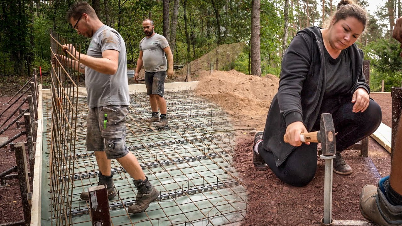 Warum ist die Stahl-Bewehrung so wichtig für die Bodenplatte? - Waldhütte - Tag 4