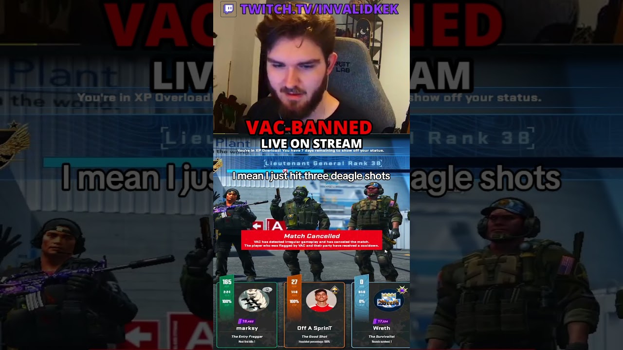 VAC-BANNED LIVE ON STREAM?! #cs2 #cheats #vac #csgo #vaclive