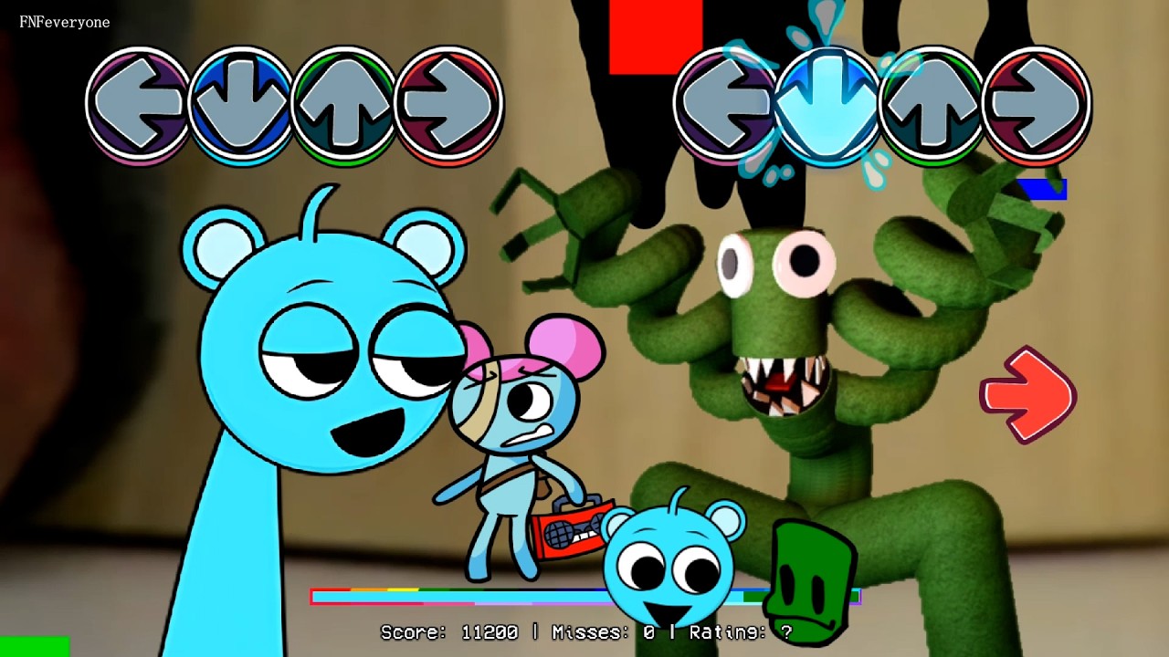FNF Sprunki All Phases Normal vs Rainbow Friends All Sings Sliced | Incredibox Sprunki FNF Mods