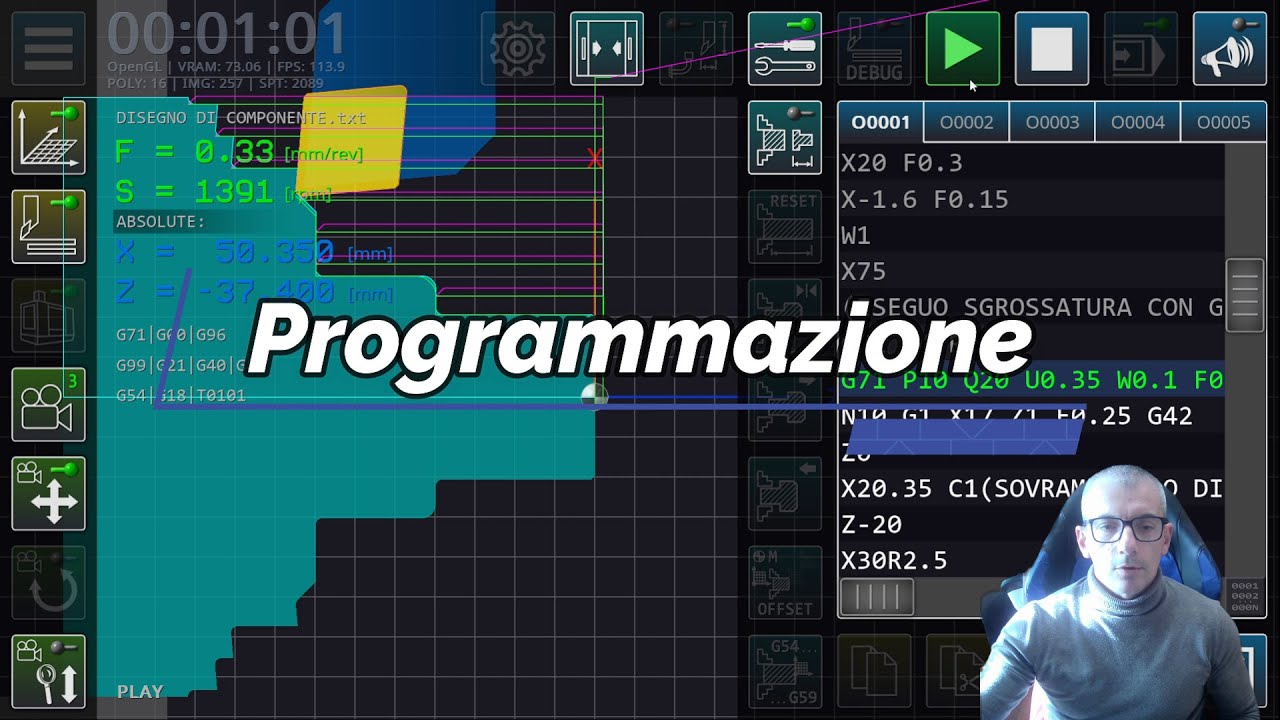 Esercizio di programmazione Tornio CNC