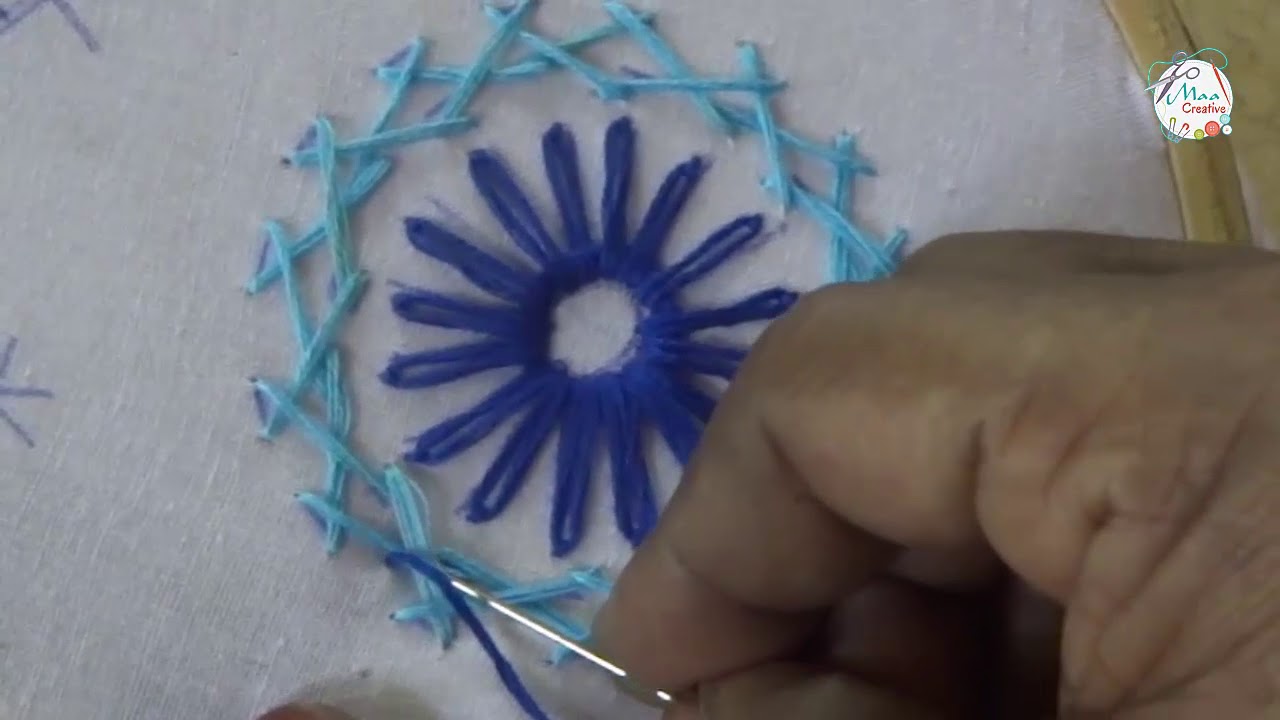 Hand Embroidery Lazydaisy Stitch by Maa Creative