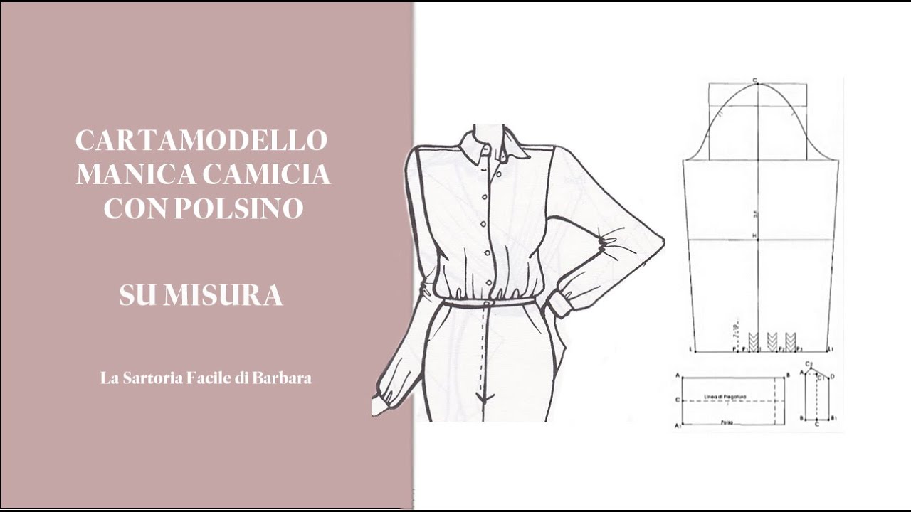22 CARTAMODELLO MANICA CAMICIA CON POLSINO