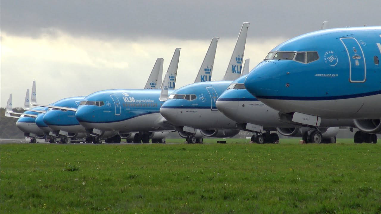 [4K] *RARE* KLM B737-800's landing at Groningen Airport Eelde for Storage