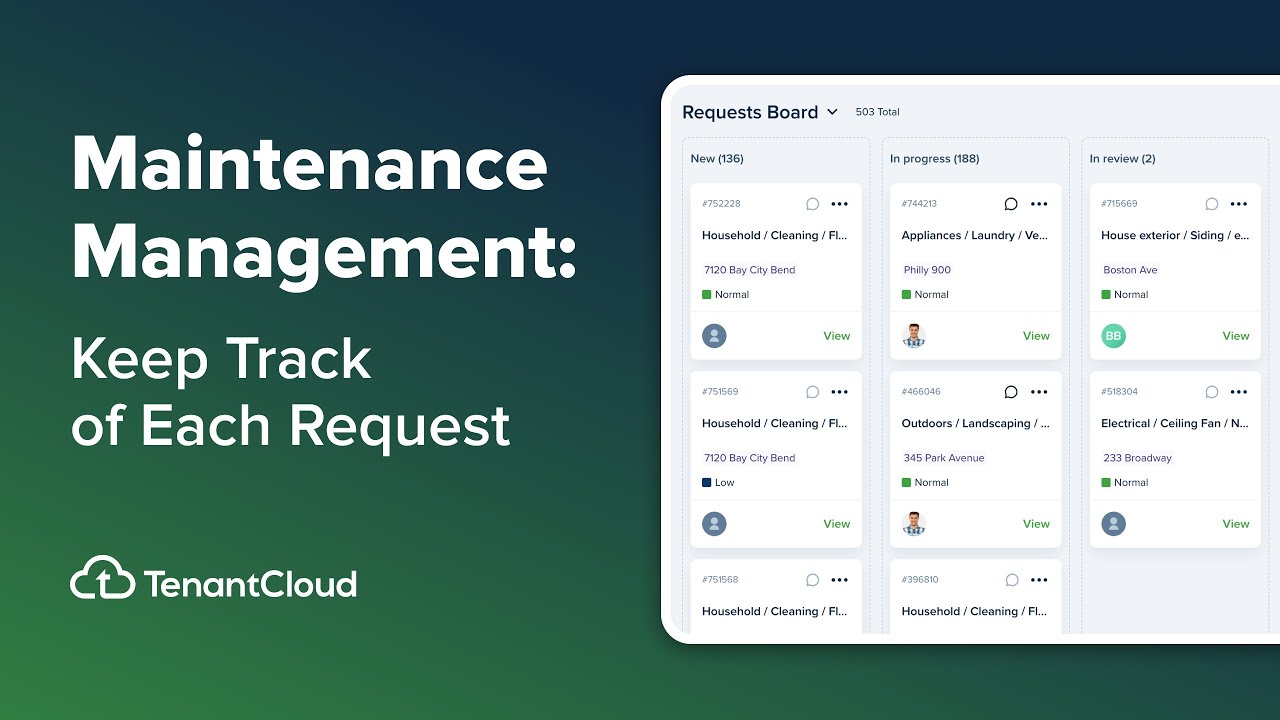 Maintenance Management: Keep Track of Each Request