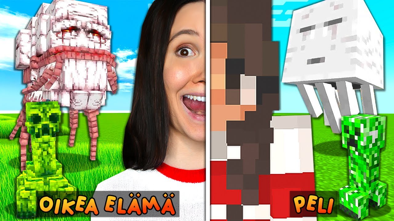 Minecraft, Mut Tältä MOBIT Näyttää OIKEASSA ELÄMÄSSÄ!