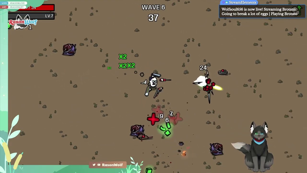 Going to break a lot of eggs Playing Brotato