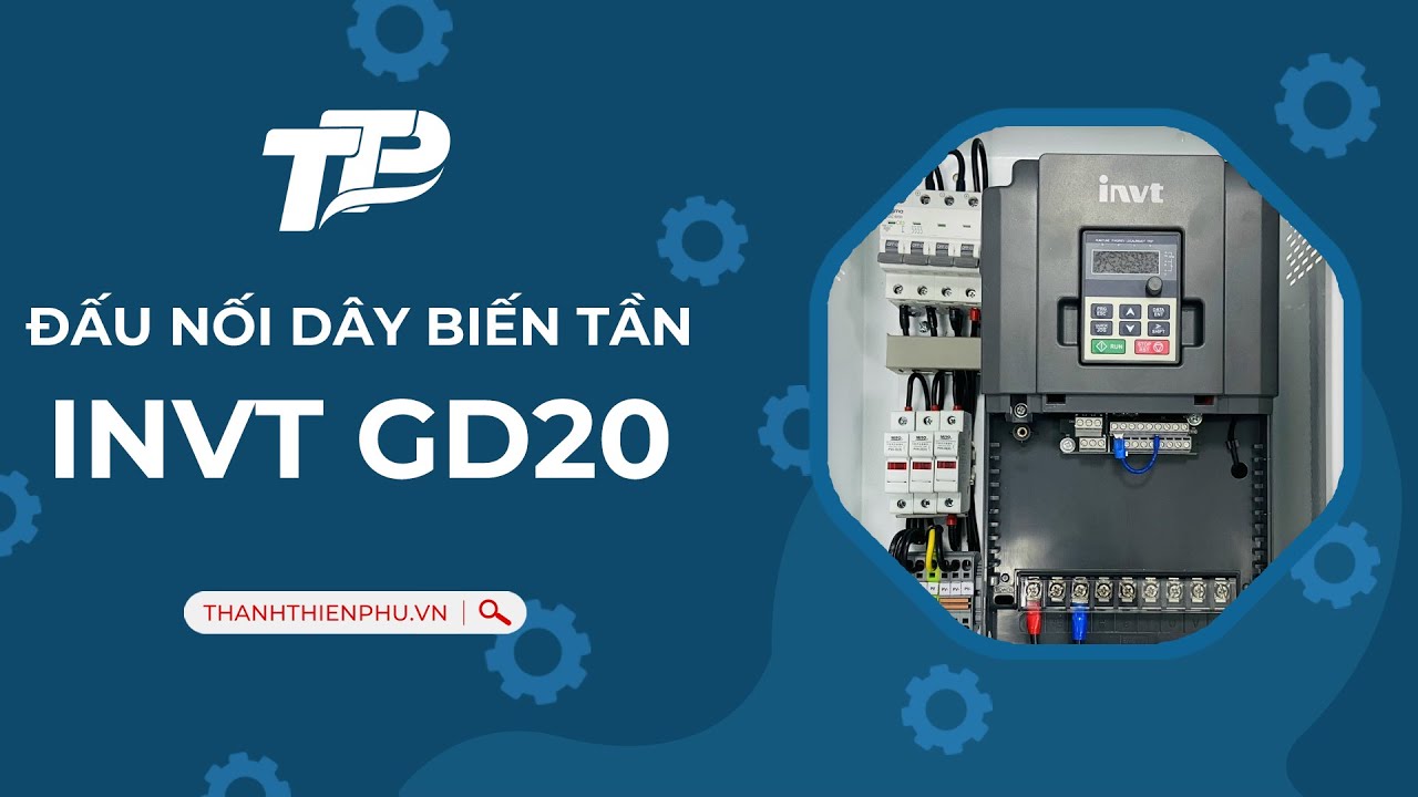 Hướng dẫn Đấu nối dây biến tần INVT GD20 điều khiển bằng công tắc và biến trở ngoài