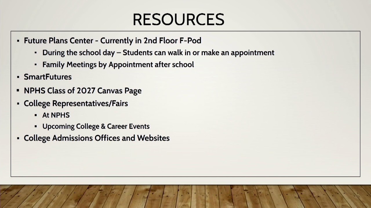 NPHS Future Plans Night 3-4-26