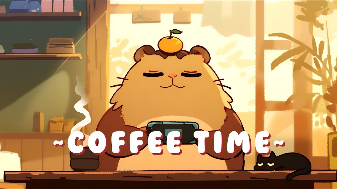 [Full Hour] Capybara Study Beats - Chill Study Music Mix ~ Soothing Ambiance ~ 🦫 🎮 ☕