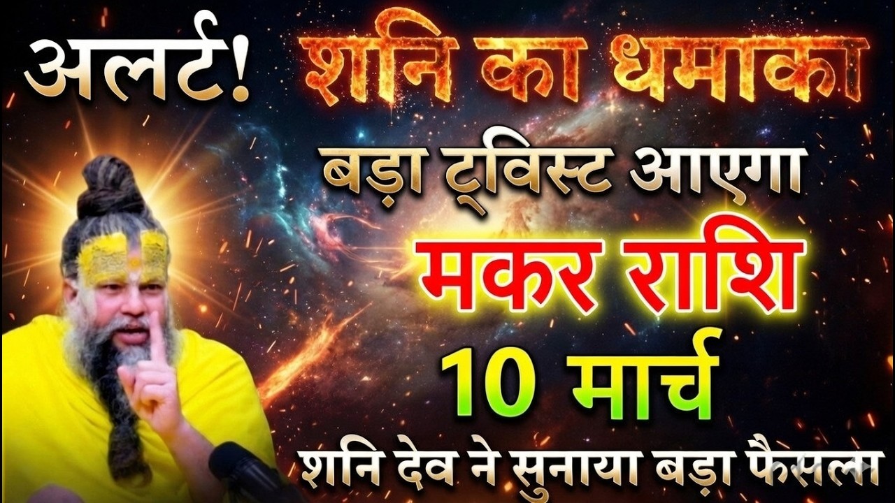 मकर राशि वालों अलर्ट! 😱 7,8,9 मार्च से शनि का धमाका: जीवन बदलने वाला बड़ा ट्विस्ट आएगा |