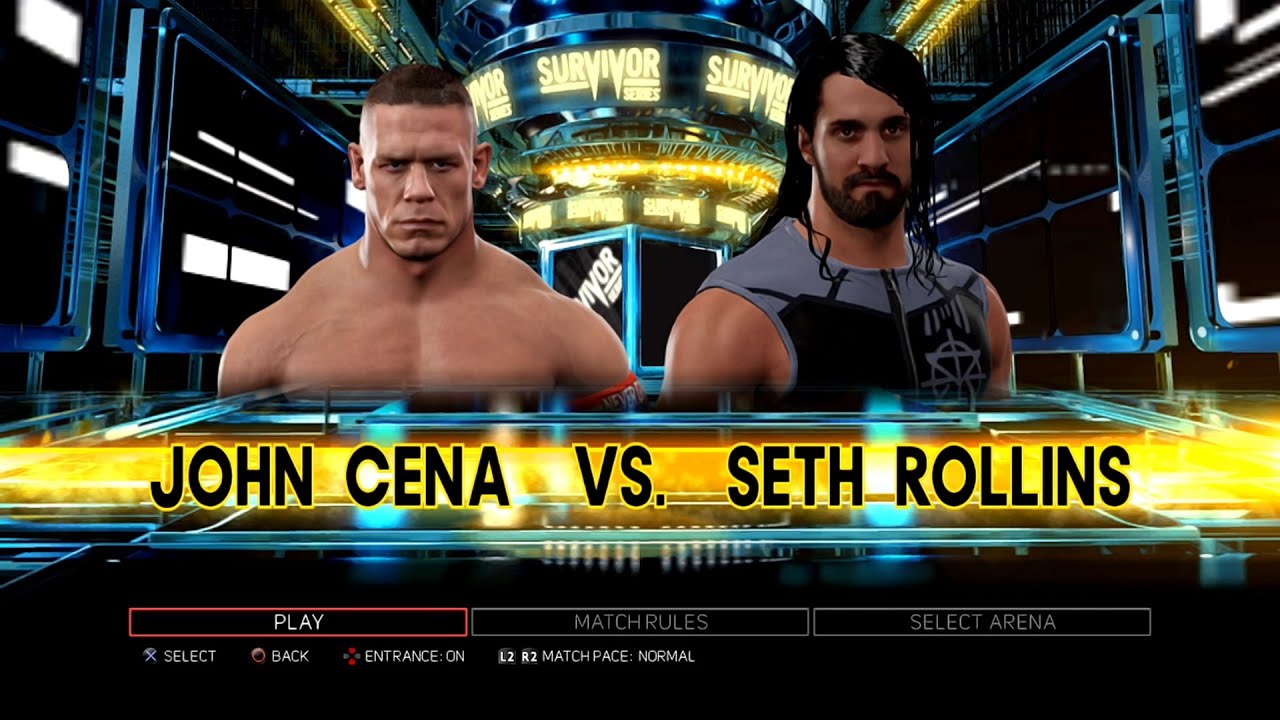 WWE 2K17 PS3 - John Cena VS Seth Rollins [2K][mClassic]