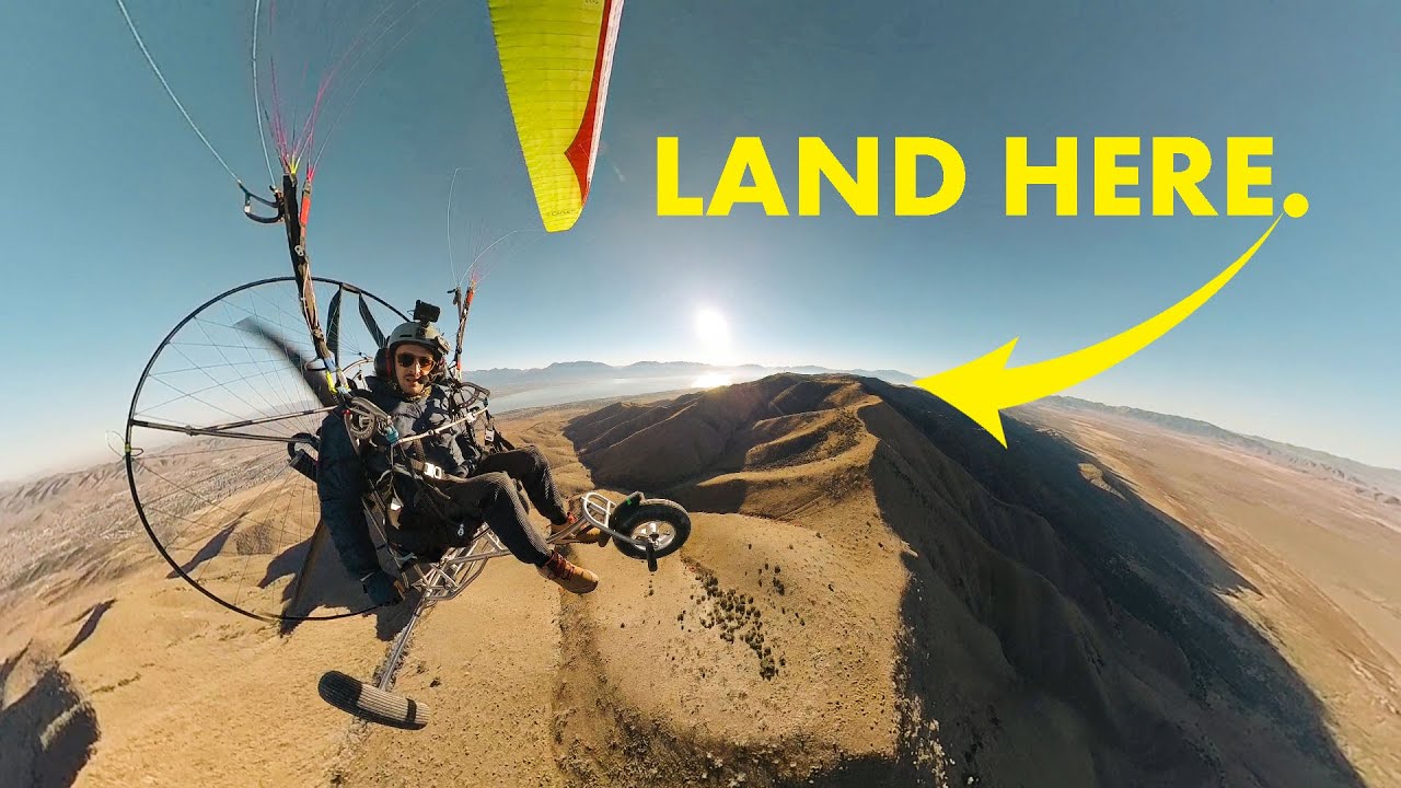 Landing my PARATRIKE on an 8600 Ft Peak.