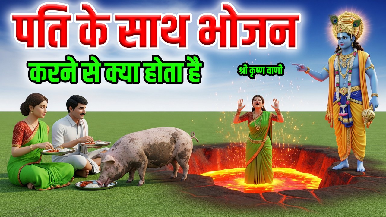 श्री कृष्ण कहते है पति के साथ भोजन करने वाली स्त्री के साथ क्या होता है | Vastu Tips Krishna