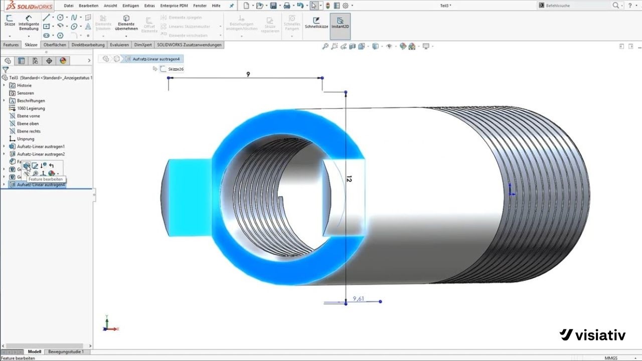 Gewinde schneiden - SOLIDWORKS