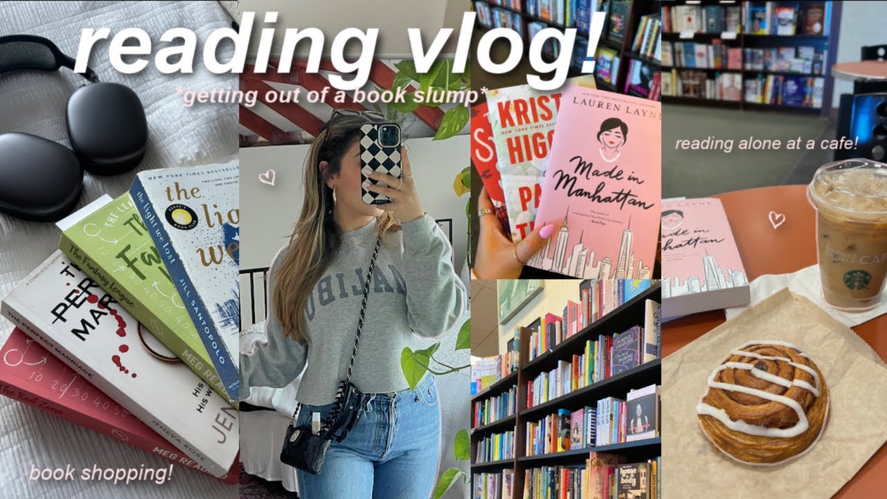 READING VLOG📚: bookstore shopping, cafe reading & new book recommendations!