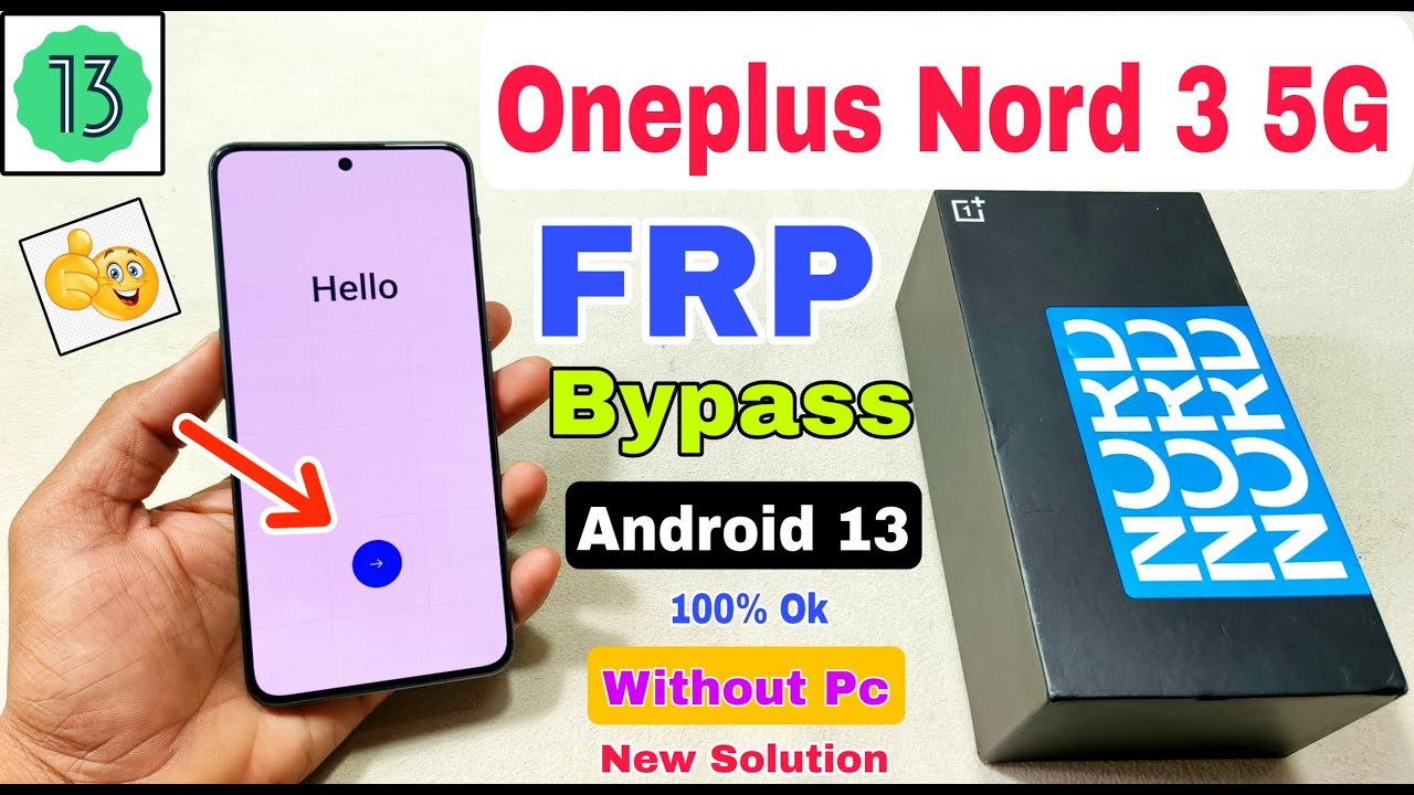 Oneplus Nord 3 5G FRP Bypass Android 13 | New Solution | Oneplus Nord 3 5G Google Account Bypass |