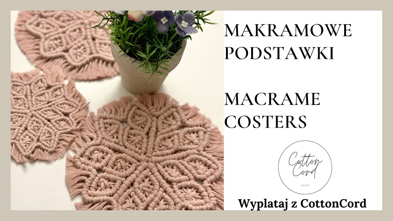 Makramowe podstawki / Macrame Coasters