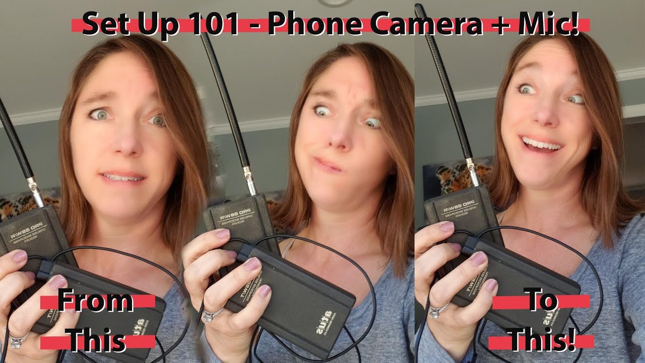 How to use wireless microphone with Smartphone Camera Android + iPhone Audio Technica Pro 88W Set Up