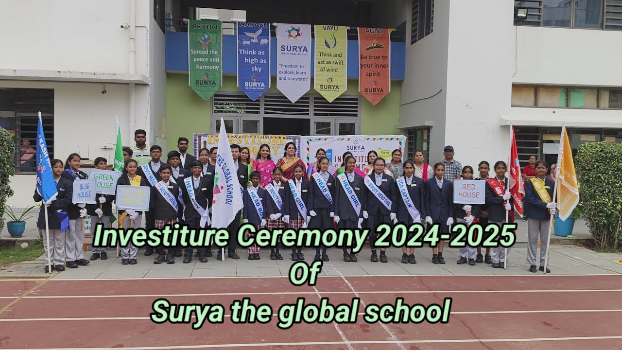 Investiture Ceremony 2024-2025 of Surya the global school, Bachupally Branch, Miyapur, Hyderabad