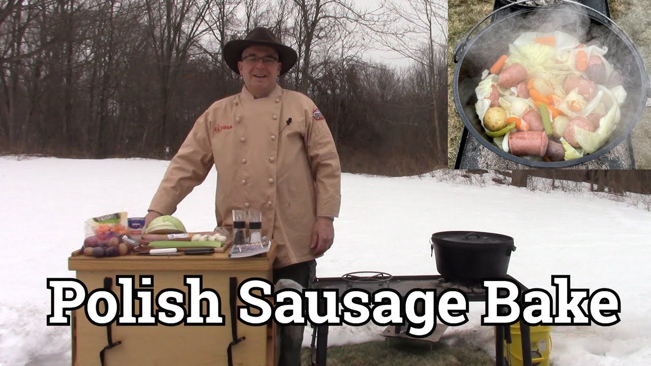 Dutch Oven Polish Sausage Bake