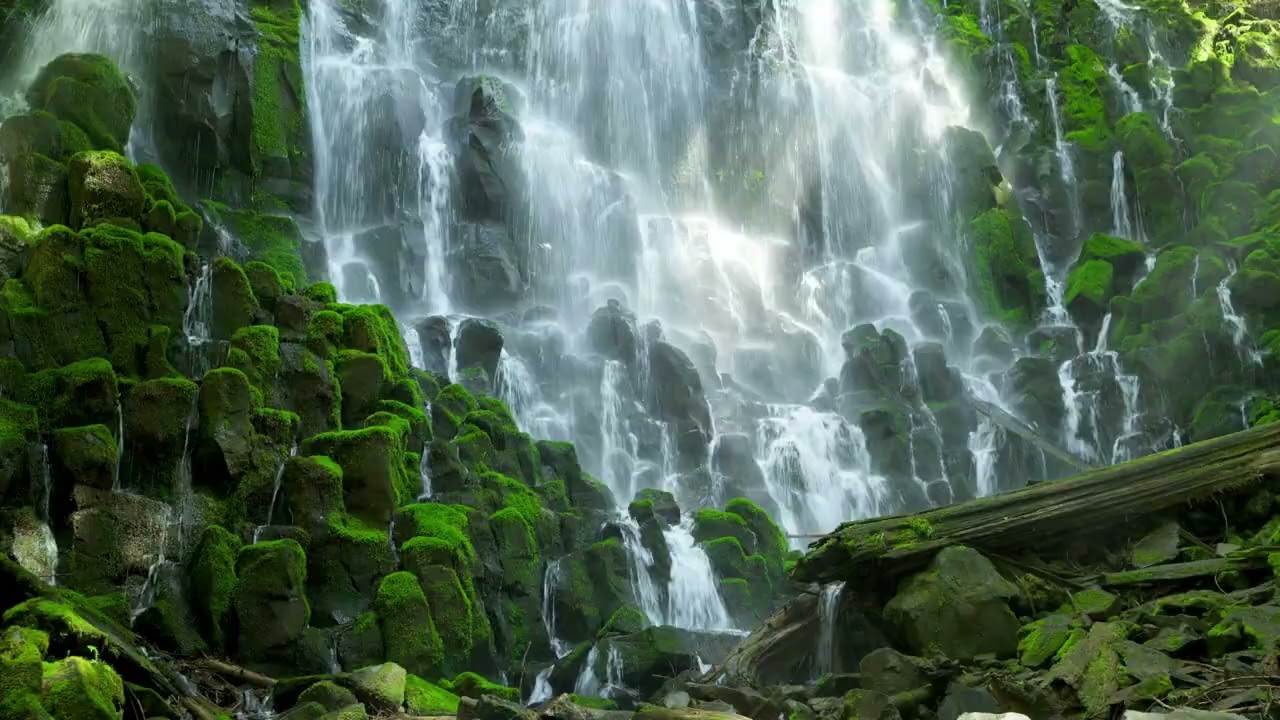 1 hour soft waterfall rain